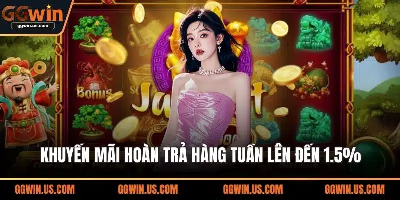 Khuyến mãi hoàn trả hàng tuần lên đến 1.5%